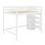 Lit mezzanine double avec armoire de rangement et escalier Jakema-70348836