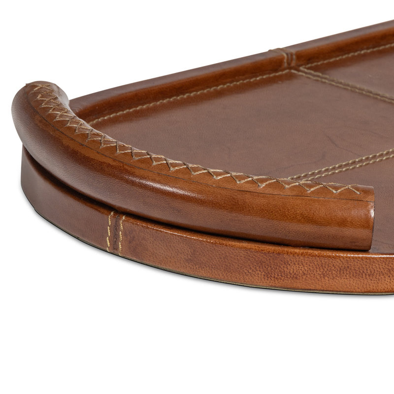 Forte Leather Tray Oval, Tan