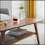 Table basse en bois de chêne massif avec rangement double couche, assemblage facile et finition écologique pour les espaces de vie modernes-2034561474