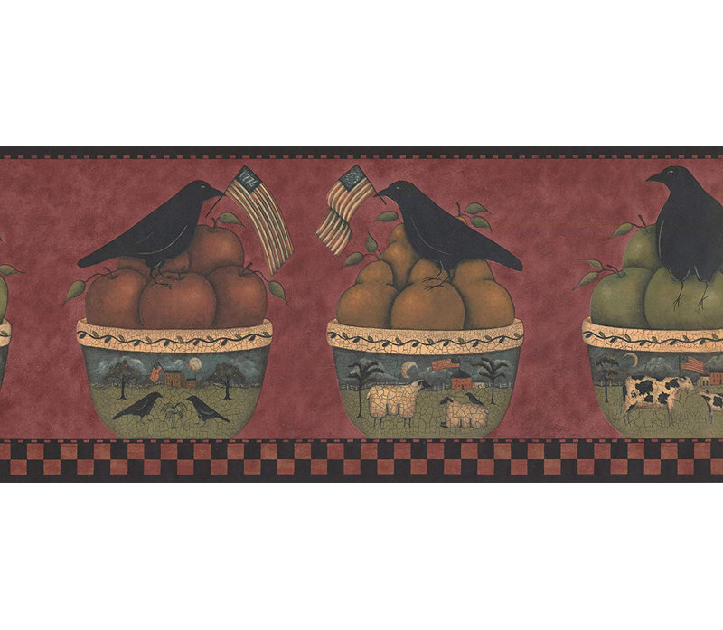 Bordure de papier peint L 15 pi x l 9 po
