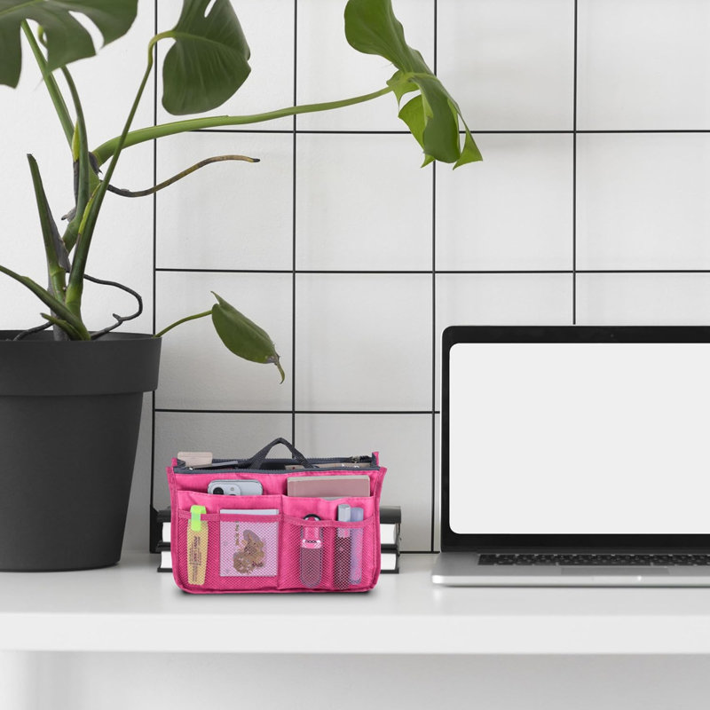 Brayden Studio Storage Tub & Tote, Rose Pink
