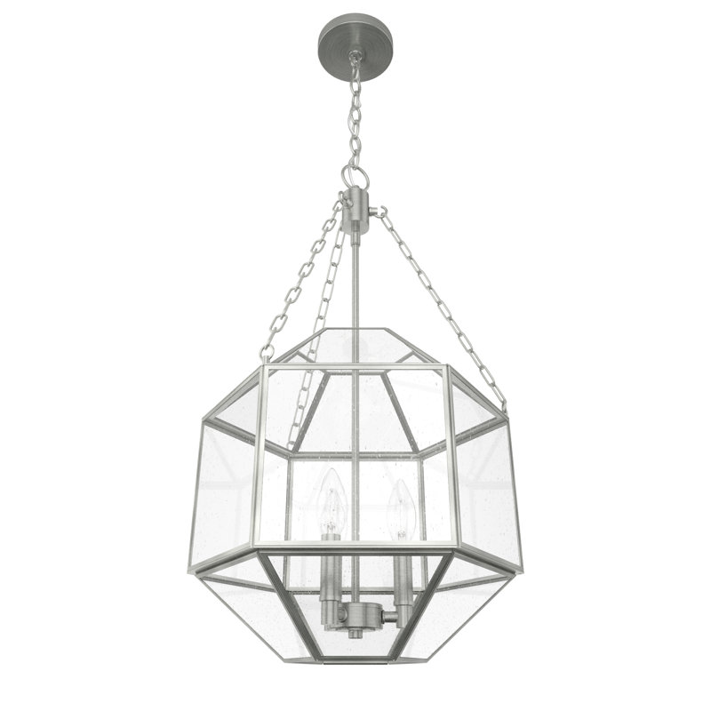 Indria 3 - Light Geometric Pendant, Brushed Nickel, Medium