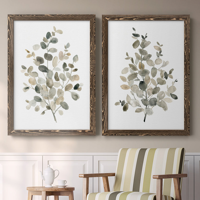 " Neutral Eucalyptus I " 2 - Pieces, 36.5" H x 53" W, Maple