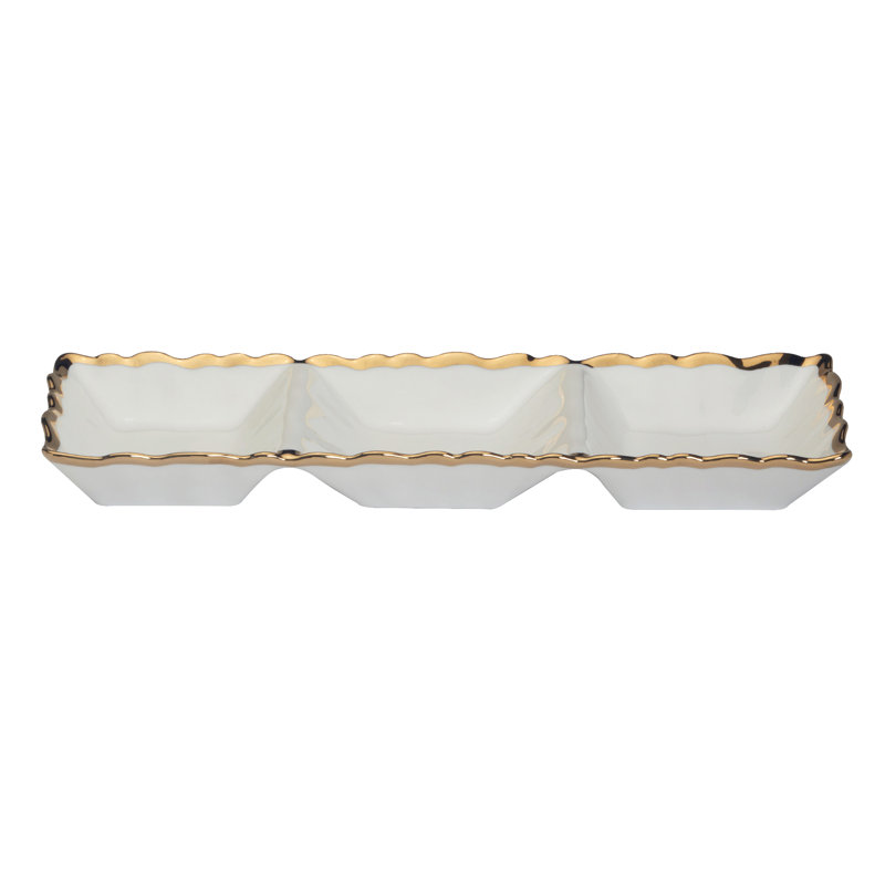 Regency Gold 3 Section Tray 15in 5.5in