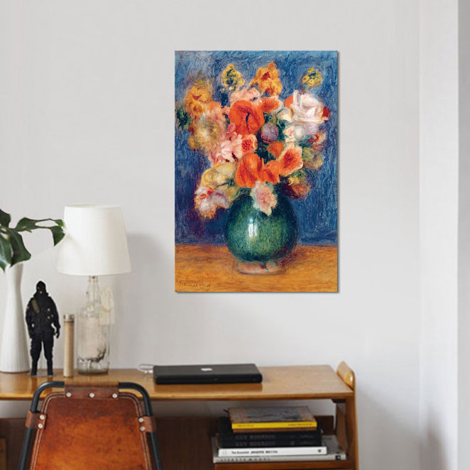 « bouquet, c. 1900 » par pierre-auguste renoir, impression sur toile, H 18 po x l 12 po x P 1,5 po, Pas de tapis