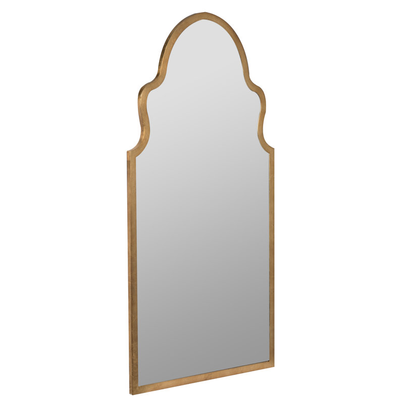 Rosario Arch Metal Mirror, Textured Gold Leaf