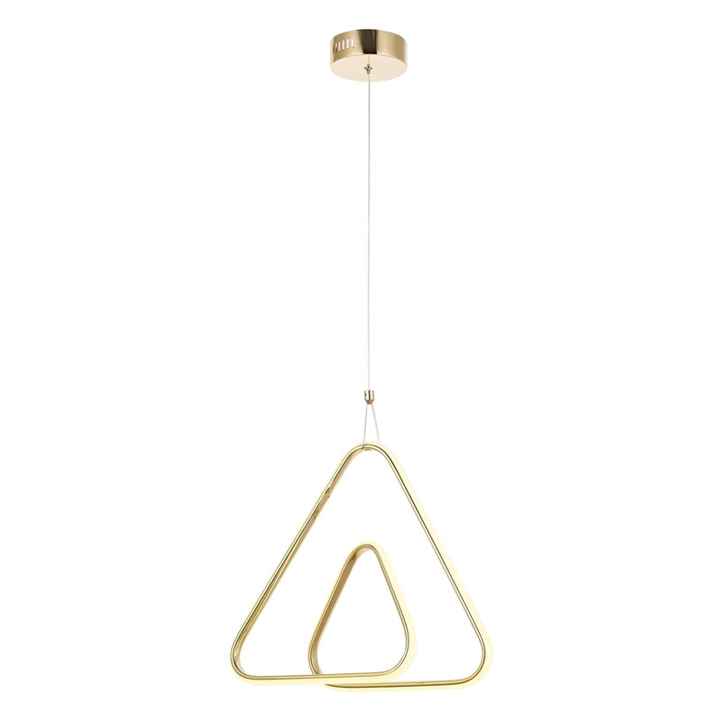 Luminaire suspendu géométrique 1 lumière DEL, Or