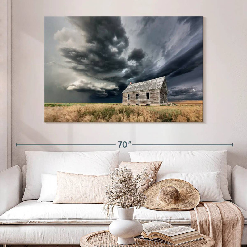 Alvord Supercell Over Schoolhouse, H 34 po x l 51 po