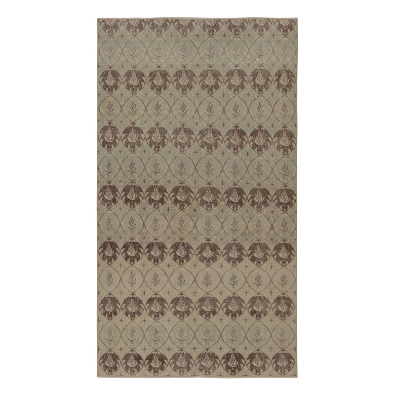 Distressed One-of-a-Kind 4'5X8'1 Hand Knotted Area Rug