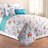 St. Kitts Standard Cotton Coastal Beach Turtle Reversible Quilt Set-1916994634