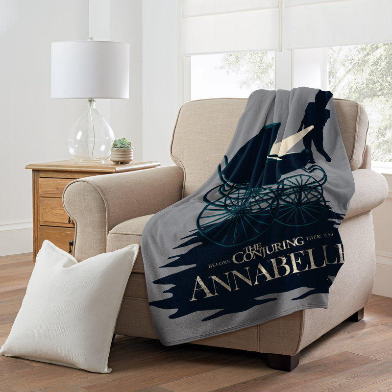 The Conjuring Annabelle Gray Micro Raschel Throw Blanket