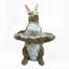 Statue de lapin en oxyde de magnésium peinte à la main pour le jardin et la pelouse, décoration extérieure durable et résistante aux intempéries
