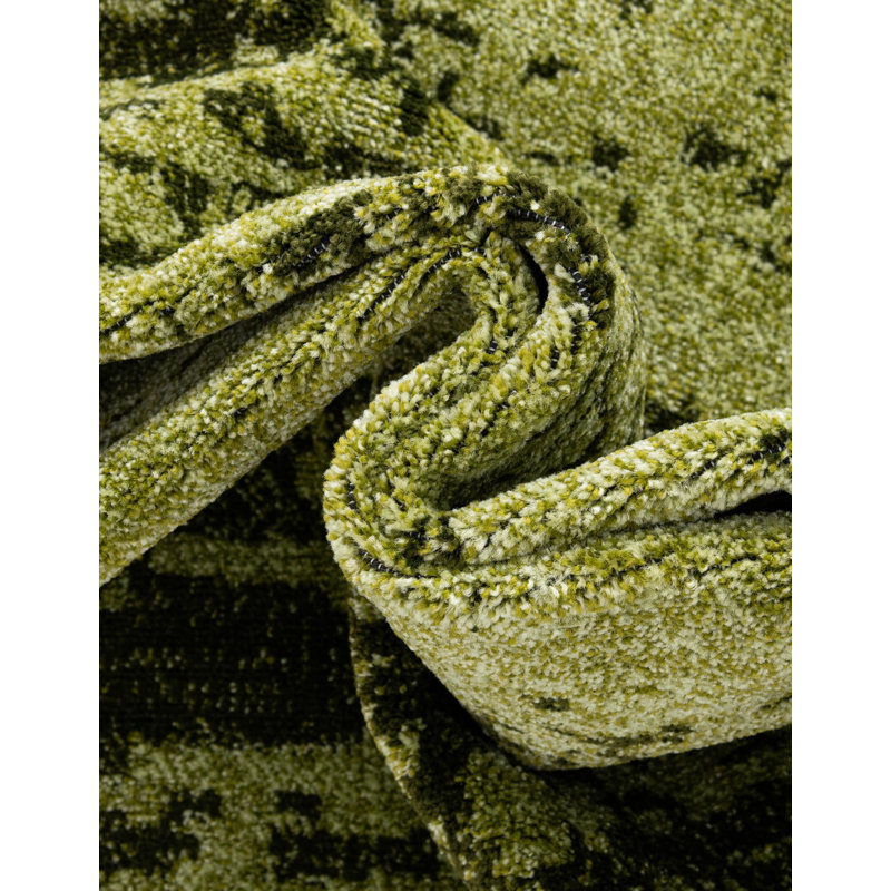 Tapis vert Roshaun, Tapis de couloir 2 pi 7 po x 10 pi