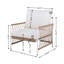 Chaises longues en corde tissée avec structure et coussins métalliques Binette