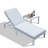 Outdoor Aluminum Chaise Lounge Chair with Side Table & Cushion, Rust-Resistant Adjustable Recliner for Patio, Pool, Deck-1544021006