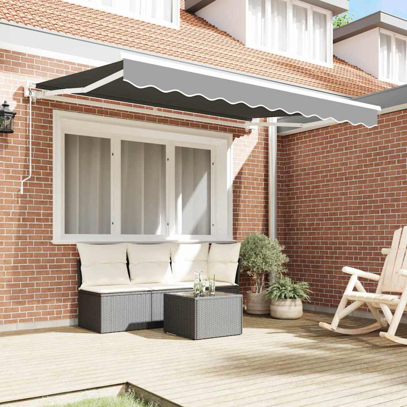 Awning Frame Retractable Anthracite, 250cm W x 200cm D, White