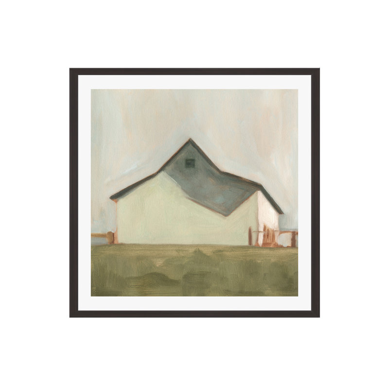 Serene Barn V by Emma Scarvey, 12"H x 12"W, Espresso