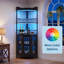 Armoire à vin d'angle en bois économiseur d'espace-2078309518