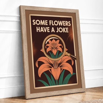 Flower with a Joke Art Deco - Framed Print