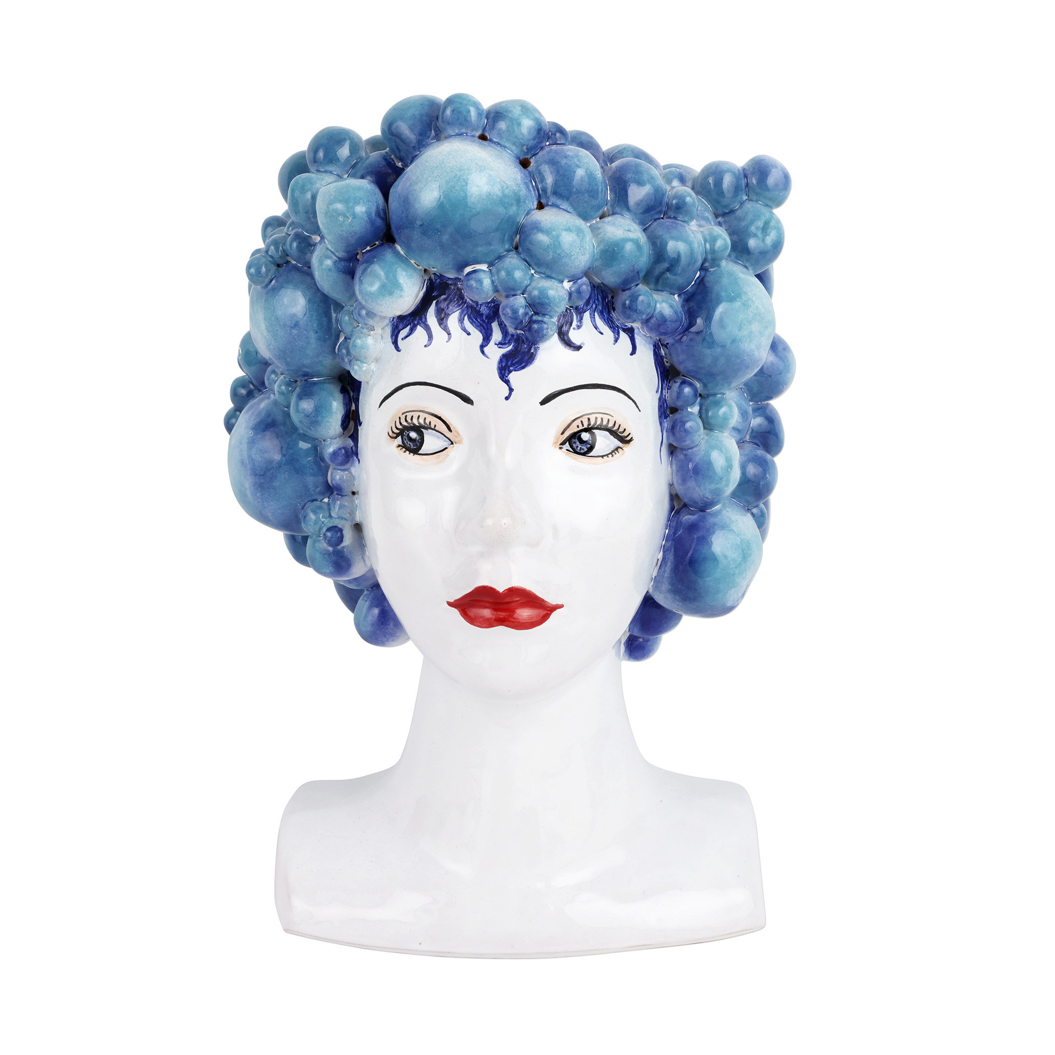 VIETRI Sicilian Heads Blue Bubble Head | Wayfair