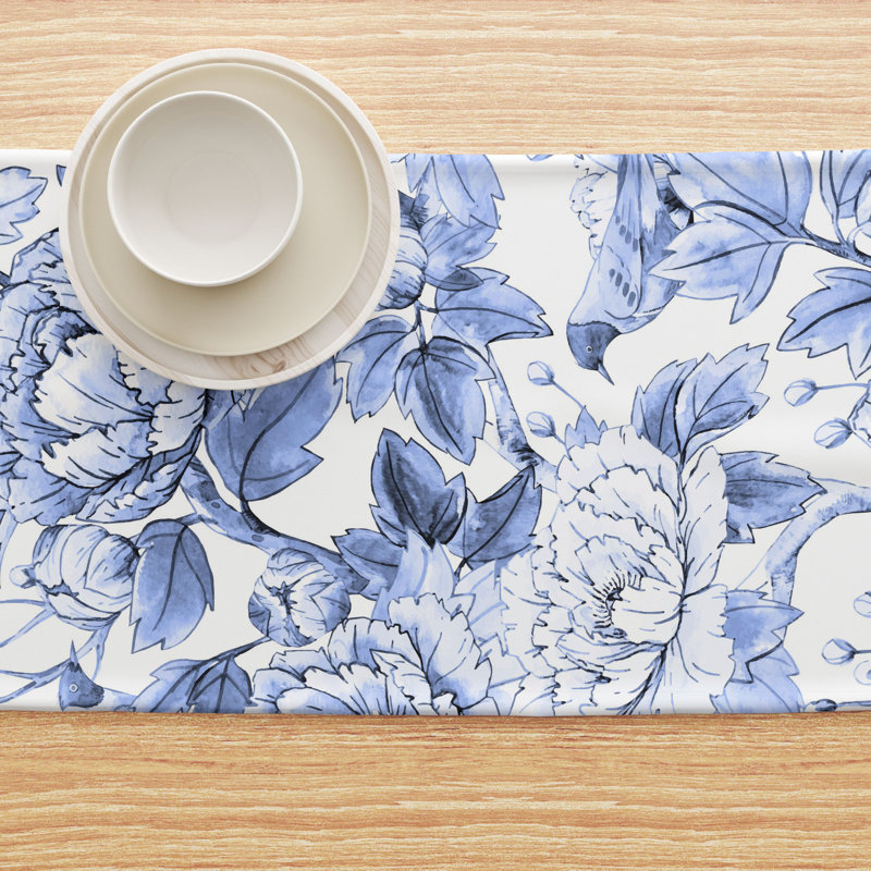 Floral 225 Cotton Table Runners, 90" x 16"