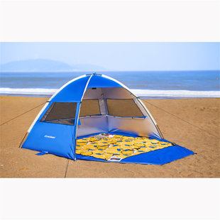 Echosmile White And Blue 3-Person Nylon Dome Tent