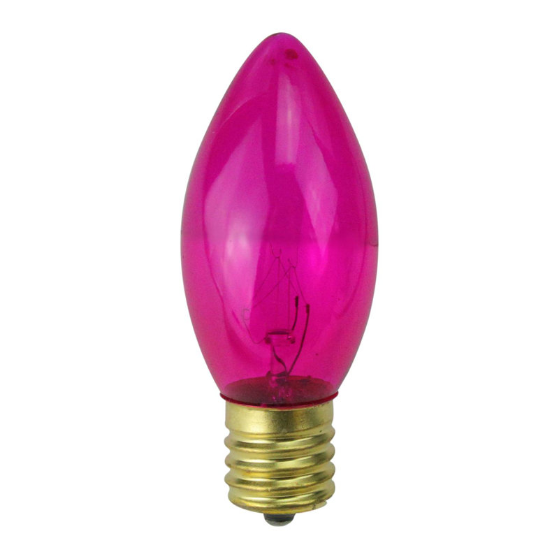 Ampoules de remplacement transparentes pour Noël C9, H 4 po x l 6 po x P 6 po, Rose
