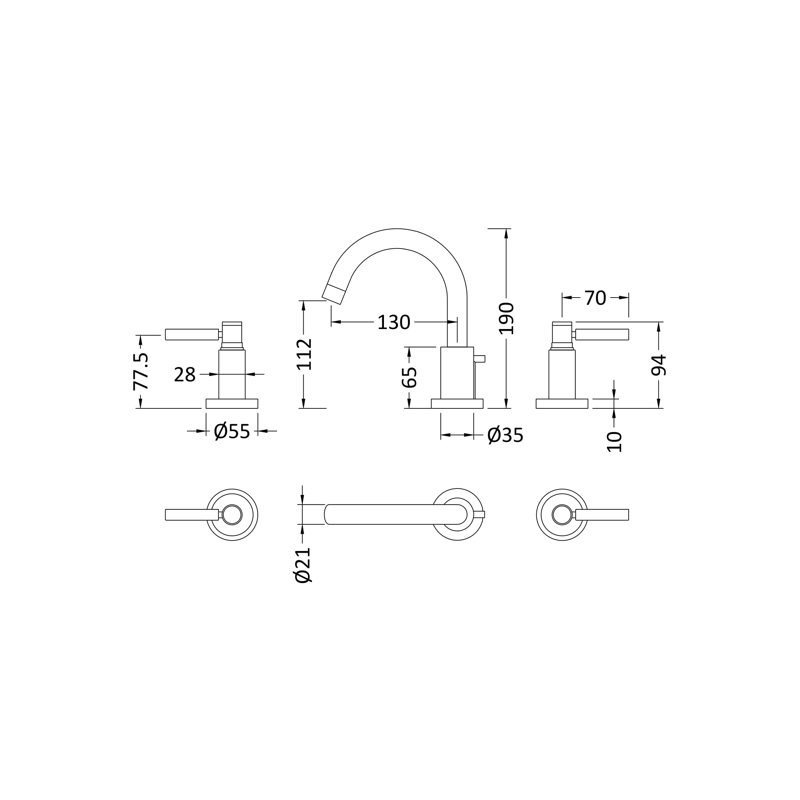Tec Lever Mono Basin Mixer with Waste