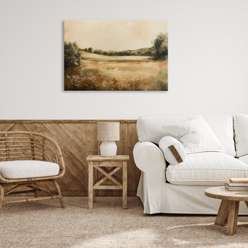 «Neutral Meadow Landscape» par Lazar Studio, H 24 po x l 36 po