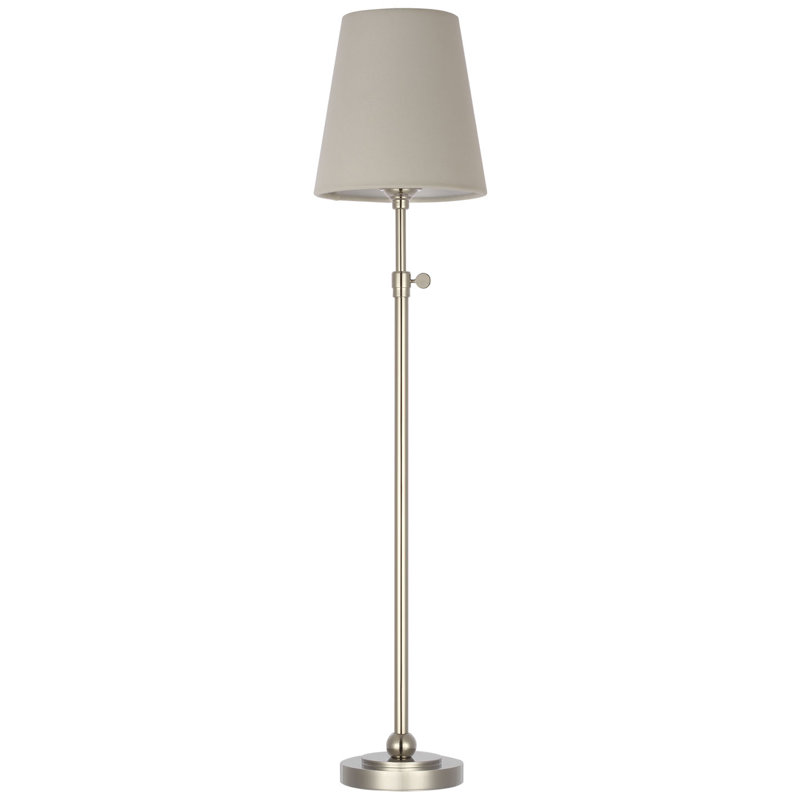 Thomas O'Brien Bryant 27" Adjustable Cordless Table Lamp with Linen Shade, Silver