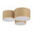 3-Light Hand Woven Drum Flush Mount