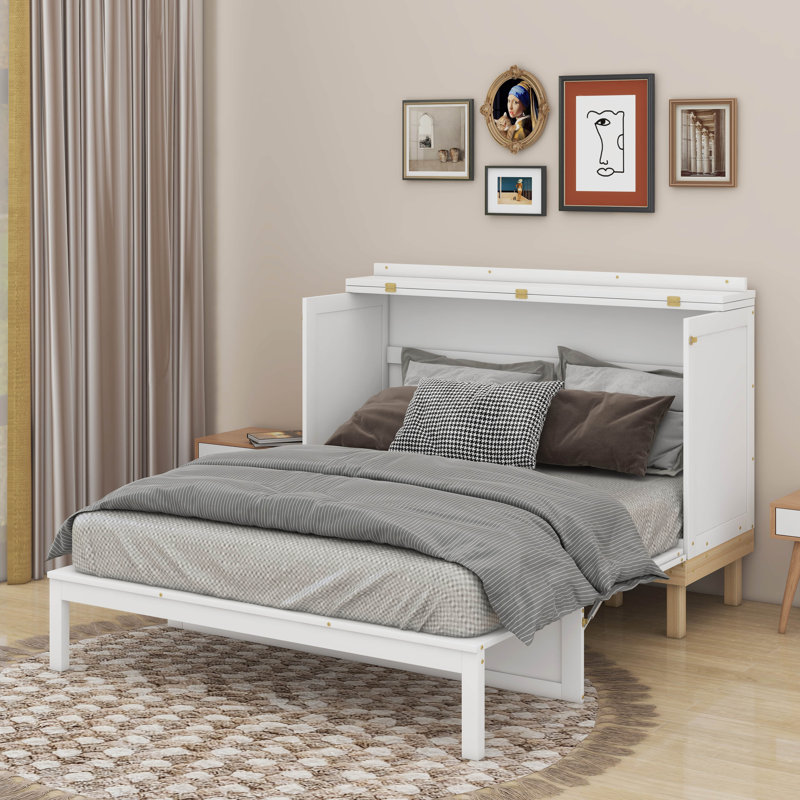 Queen Size Murphy Bed, White