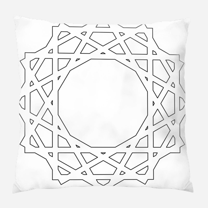 Geometric Microsuede Reversible Throw Pillow, White