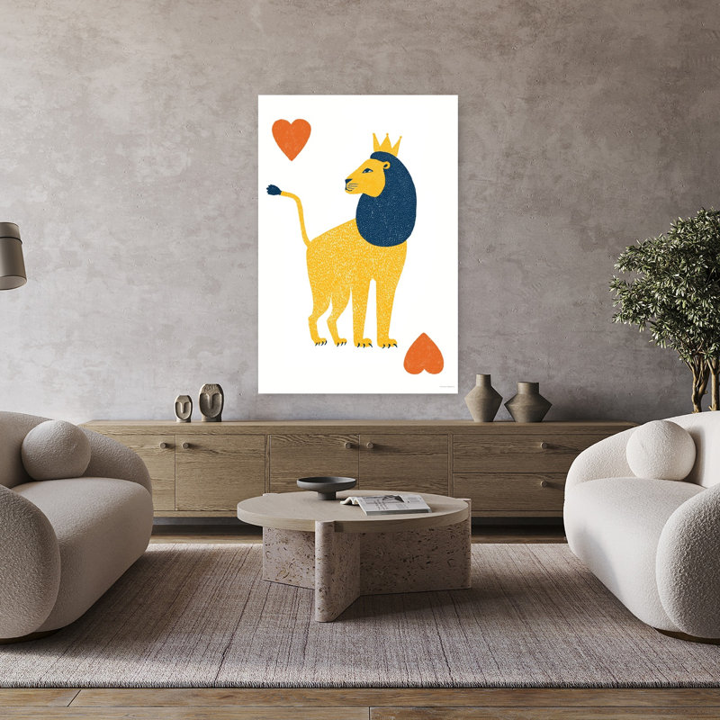 The Lion Card, art contemporain, H 48 po x l 32 po
