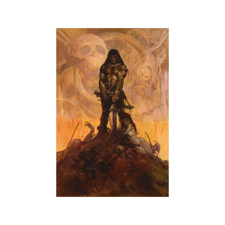 Barbarian by Frank Frazetta - Graphic Art Print on Canvas