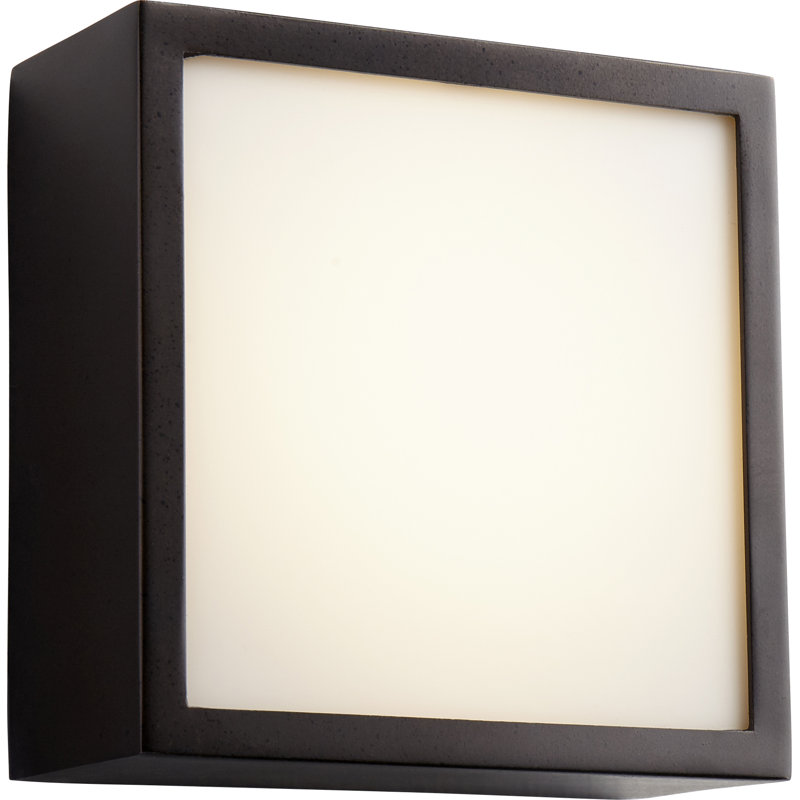 Plafonnier encastré carré 4,75" à 1 lumières unique Pyxis, Bronze huilé