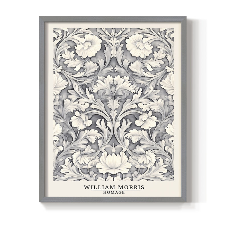 WM MORRIS Series DCCXLVIII Framed Print - Solid Wood