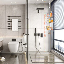 Rebrilliant Support de rangement pour baignoire et douche à hauteur  réglable de 3,3 à 10 pi et Commentaires - Wayfair Canada