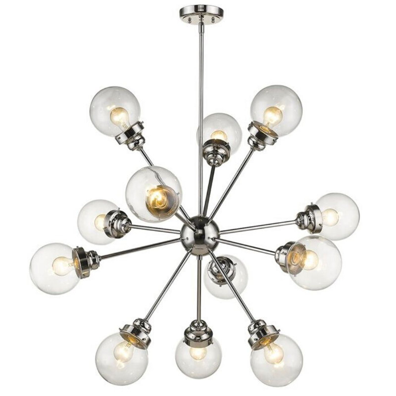 Luminaire sphère suspendu unique 12 lumières Chane