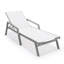 Chaise longue inclinable pour l'extérieur avec roulettes, structure en aluminium thermolaqué et filet respirant, dossier réglable pour la piscine et la terrasse-124823774-124823768