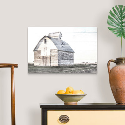 Reproduction d’art sur toile, "Sunset White Barn" par Milli villa