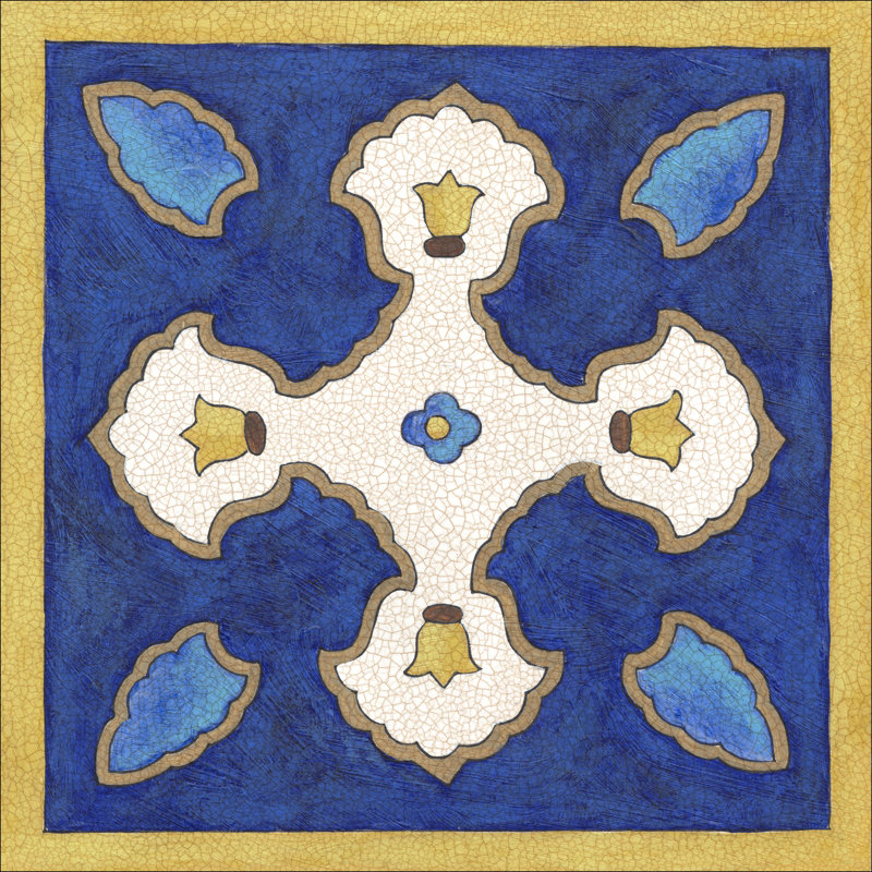 Royal Lapis I by Vanna Lam - Wrapped Canvas Print, 30cm H x 30cm W x 3.8cm D	