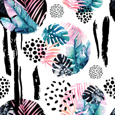 Abstract Natural Seamless Pattern by Tanya Syrytsyna - Wrapped Canvas Print