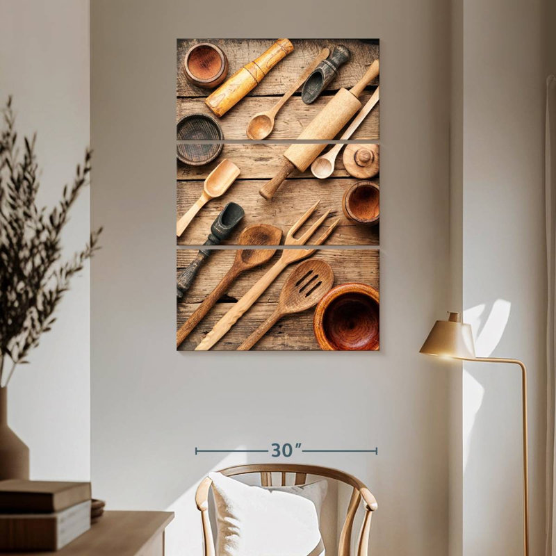Senne Wooden Kitchenware, 65" H x 42" W