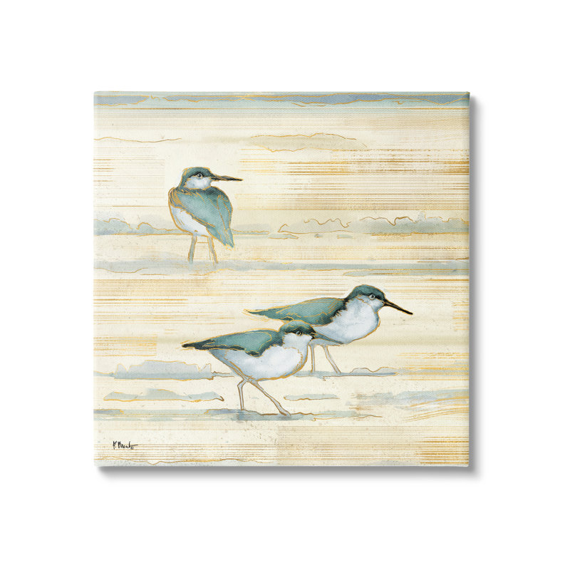Oceanside Sandpipers Beach Birds Canvas Wall Art