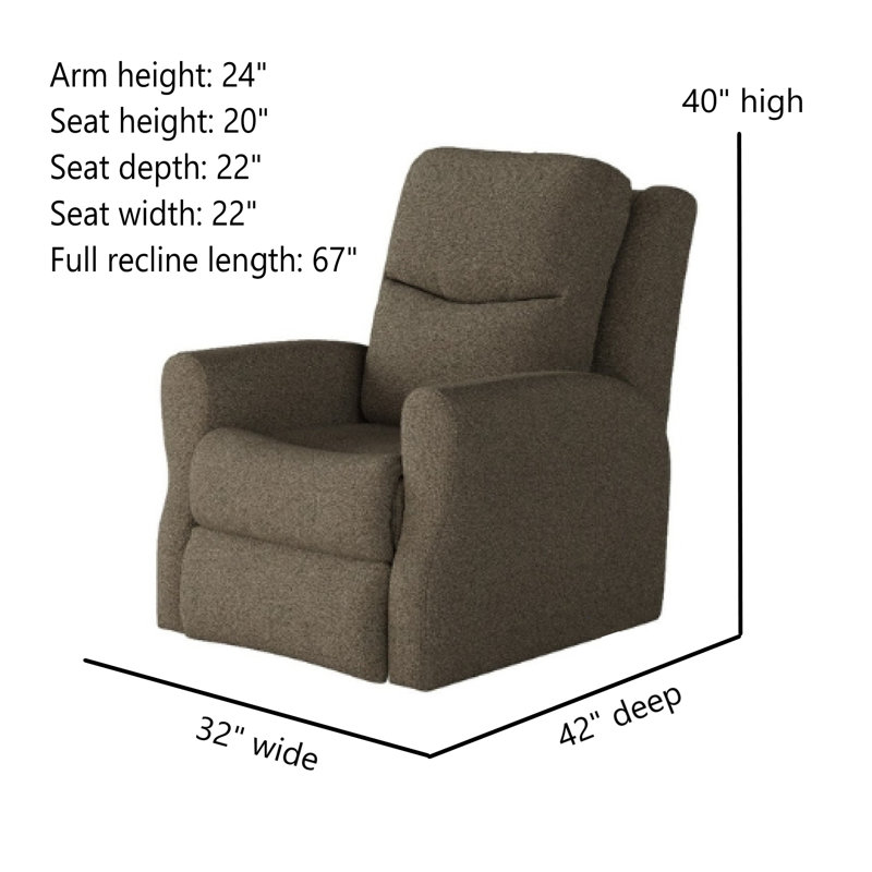 Fame Rocker Recliner, Choco Brown, Power Rocker