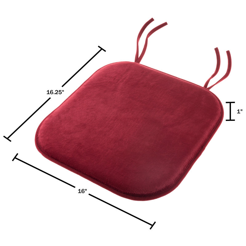 Outdoor 1'' Dining Chair Seat Cushion, Red
