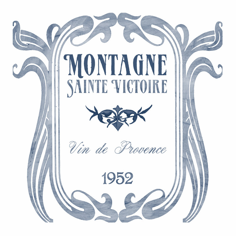 Indigo étiquettes à vin V, H 12 po x l 12 po