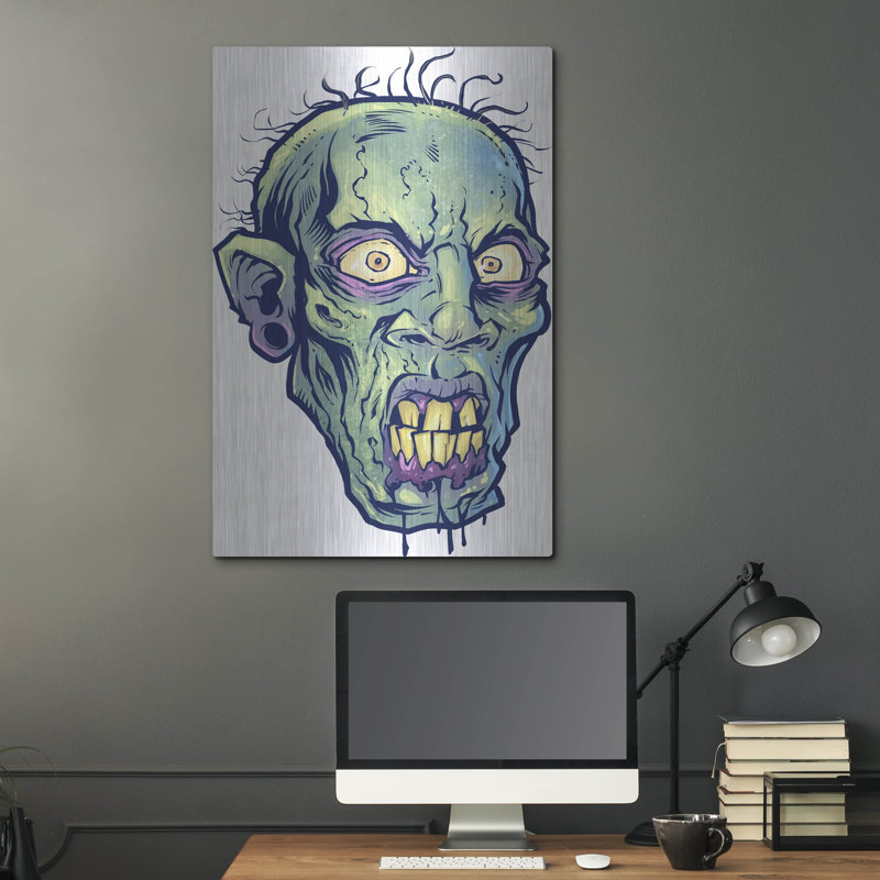 " Zombie Pattern Head 07 " Print, 36" H x 24" W
