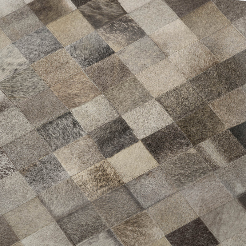 Jeté 50 po x 70 po en microfibre beige et noir